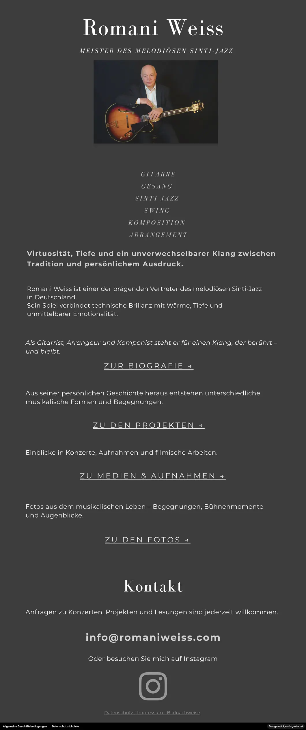 Die frühere Seite von Romani Weiss im Durchlauf